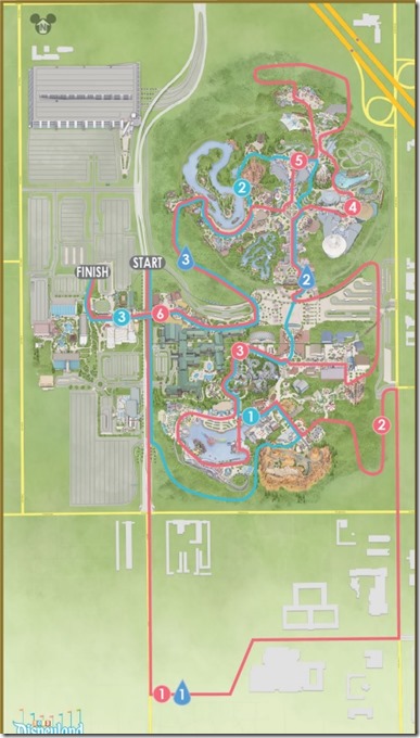 disneyland 10k course map disneyland 10k course map