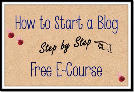 how to start a blog free e-course