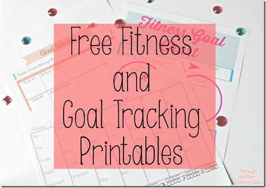 Free fitness and goal tracking printables