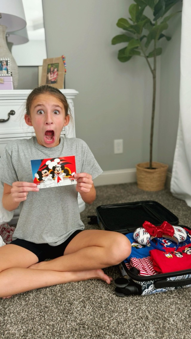 Watch as we surprise Emma Kate with a DISNEY CRUISE! ✨ 🚢 

This kid is truly the best and is so deserving. (She did laundry, dishes and cleaned the bathroom today without even being asked!) 

Her birthday is towards the end of September and we will be sailing ON her actual birthday! How fun is that?  We had never sailed on the Wish so this truly is a dream come true. 🥹

Have you sailed on the Wish? Any tips? 

#disneycruise #disneycruiseline #disneywish #disneysurprise
